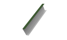 Декоративная накладка на столб универсальная 62х55 для забора жалюзи Grand Line 0,5 Satin Matt TX RAL 6020 хромовая зелень (2,5м)