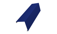 Декоративная накладка на столб универсальная угловая 62х55 для забора жалюзи Grand Line 0,45 PE RAL 5002 ультрамариново-синий (2,5м)