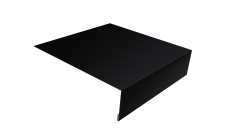 Планка лобовая/околооконная простая 190х50 Grand Line 0,45 Drap RAL 9005 черный (2м)