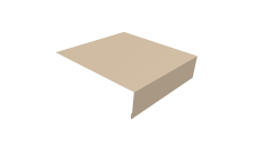 Планка околооконная простая 200х50 0,5 Satin с пленкой RAL 1015 светлая слоновая кость (2м)