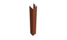 Стойка жалюзи Texas для монтажа без крепежного вкладыша 0,5 Satin RAL 8004 терракота (2,5м)