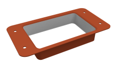 Воронка врезная прямоугольная Vortex Lite PE RAL 8004 терракота