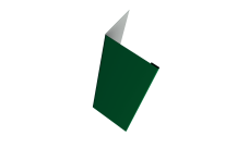 Нащельник (для калиток и ворот) 25х35 жалюзи Milan, Tokyo, Palermo 0,45 PE RAL 6005 зеленый мох (L1,68)