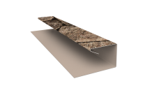 Планка П-образная завершающая сложная (КД) 0,45 Print Elite King Stone TwinColor (2м)