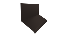 Планка примыкание верхнее к стене фальц 150х130х20 Grand Line 0,45 PE-Double с пленкой RR 32 темно-коричневый (3м)