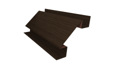 Планка угла внутреннего сложного Экобрус Grand Line 0,45 Print Elite Coffee Wood TwinColor (3м)