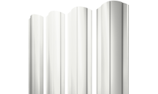 Штакетник Круглый фигурный 0,45 Drap RAL 9003 сигнальный белый