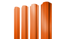 Штакетник Прямоугольный фигурный Grand Line 0,45 PE RAL 2004 оранжевый