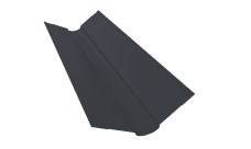 Планка ендовы верхней фигурной 100x100 0,45 Drap TX RAL 7024 мокрый асфальт (3м)