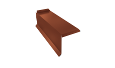 Планка торцевая сегментная 30мм Левая 0,5 Velur X RAL 8004 терракота