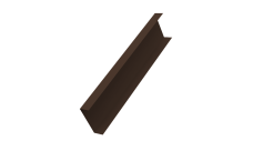 Декоративная накладка на столб универсальная 62х55 для забора жалюзи 0,5 Rooftop Бархат RAL 8017 шоколад (2,5м)