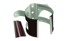 Кронштейн трубы на дерево GL PE 90 мм RAL 8017 шоколад