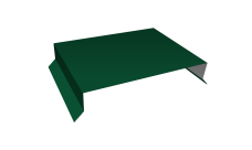 Парапетная крышка прямая 250мм Grand Line 0,5 Satin Matt RAL 6005 зеленый мох (2м)