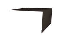 Планка околооконная простая 250х50 0,5 GreenCoat Pural BT с пленкой RR 32 темно-коричневый (RAL 8019 серо-коричневый) (2м)