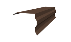 Планка торцевая фигурная 100х85 0,5 GreenCoat Pural BT с пленкой RR 887 шоколадно-коричневый (RAL 8017 шоколад) (2м)
