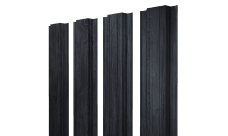 Штакетник Прямоугольный с прямым резом Grand Line 0,45 Print Premium Grey Wood TwinColor