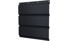 Софит металлический Классик v01 Grand Line полная перфорация 0,45 Drap TR с пленкой RAL 7024 мокрый асфальт