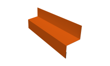 Отлив межэтажный 35 0,45 PE с пленкой RAL 2004 оранжевый (2м)