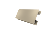 Планка H-образная стыковочная сложная Grand Line 0,45 PE с пленкой RAL 1015 светлая слоновая кость (2м)