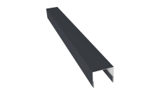 Планка П-образная заборная 24 0,45 Drap ST lite RAL 7024 мокрый асфальт (2,5м)