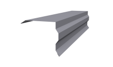 Планка торцевая фигурная 100х85 Grand Line 0,45 PE lite с пленкой RAL 7004 сигнальный серый (2м)