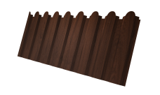 Профнастил С20A фигурный 0,45 Print Elite Choco Wood TwinColor