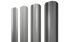 Штакетник М-образный A фигурный Grand Line 0,45 Drap TX RAL 7047 телегрей 4