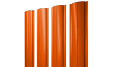 Штакетник Полукруглый Slim с прямым резом Grand Line 0,45 PE RAL 2004 оранжевый