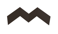 Угол внутренний фибросайдинга 0,5 Satin с пленкой RR 32 темно-коричневый (2м)