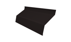 Ламель забора жалюзи Milan new gofr Grand Line 0,5 Satin с пленкой RAL 9005 черный