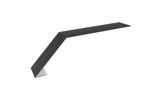 Планка карнизная для мягкой кровли 100х60 0,45 PE с пленкой RAL 7016 антрацитово-серый (2м)