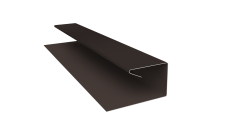 Планка П-образная завершающая сложная Корабельная Доска Grand Line 0,5 Atlas X с пленкой RR 32 темно-коричневый (3м)