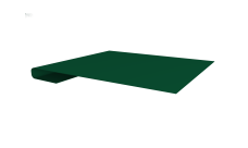 Планка завершающая 0,45 PE-Double с пленкой RAL 6005 зеленый мох (2м)