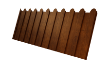 Профнастил С8A v01 фигурный 0,45 Print-Double Premium Golden Wood Intense F