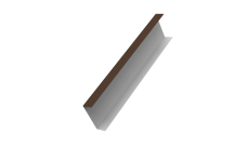 Декоративная накладка на столб универсальная 60х60 для забора жалюзи Grand Line 0,5 PurPro Matt 275 RAL 8017 шоколад (2,5м)