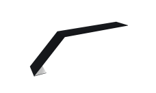 Планка карнизная для мягкой кровли 100х60 0,5 PurPro Matt 275 RAL 9005 черный (2м)