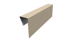 Планка приемная оконная фибросайдинга 0,5 Satin с пленкой RAL 1015 светлая слоновая кость (2м)