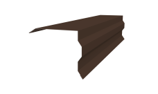 Планка торцевая фигурная 100х85 Grand Line 0,45 PE-Double с пленкой RAL 8017 шоколад (2м)