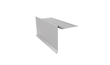 Планка ветровая с отгибом для мягкой кровли 100х20х70 0,45 Drap TX RAL 9003 сигнальный белый (2м)