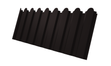 Профнастил С20A фигурный Grand Line 0,45 Drap ST RAL 9005 черный