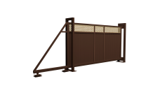 Ворота откатные Estet Plus 2,4х4,5 RAL 8017/1014