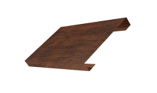 Ламель лицевая стартовая/финишная забора жалюзи Texas 80мм для калиток и ворот (с заполнением ламелями 150) 0,45 Print Premium Cherry Wood Dark FTC