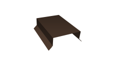 Парапетная крышка прямая 125мм 0,45 Drap-double TX RAL 8017 шоколад (2м)