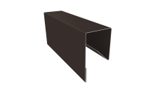 Планка П-образная заборная 17 Grand Line 0,5 Velur X RR 32 темно-коричневый (2м)