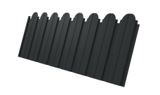 Профнастил C10B фигурный Grand Line 0,45 PE RAL 7016 антрацитово-серый