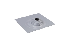 Проходной элемент угловой №17 (75-200мм) +240 силиконовый (металлический окрашенный фланец) серебро