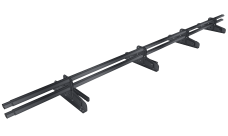 Снегозадержатель трубчатый для фальца Premium 45х25 RAL 7024 (3м) оцинкованный