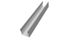 Стойка жалюзи Milan Slim 0,45 PE RAL 9006 бело-алюминиевый (1,8м)