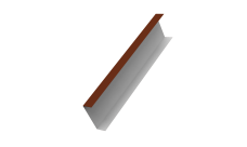 Декоративная накладка на столб универсальная 62х55 для забора жалюзи 0,5 Satin RAL 3009 оксидно-красный (1,8м)