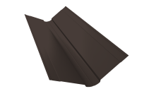 Планка ендовы верхней фигурной 150х150 Grand Line 0,45 Drap TX RR 32 темно-коричневый (2м)